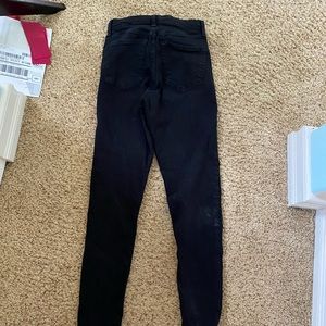 topshop jamie black jeans (no rips)